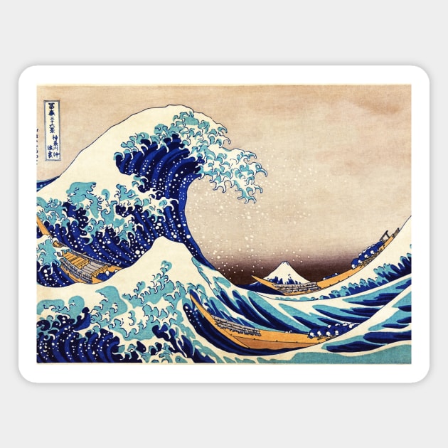 Great Wave Off Kanagawa Magnet by fineartgallery